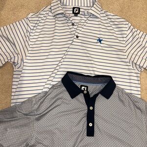 FootJoy Blue and White Polo Shirt Set